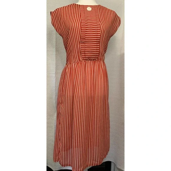 White Dresses | Items Womens Candy Stripper Red White Vintage Sleeveless Dress 70s Retro Fashion | Color: Red | Size: M
